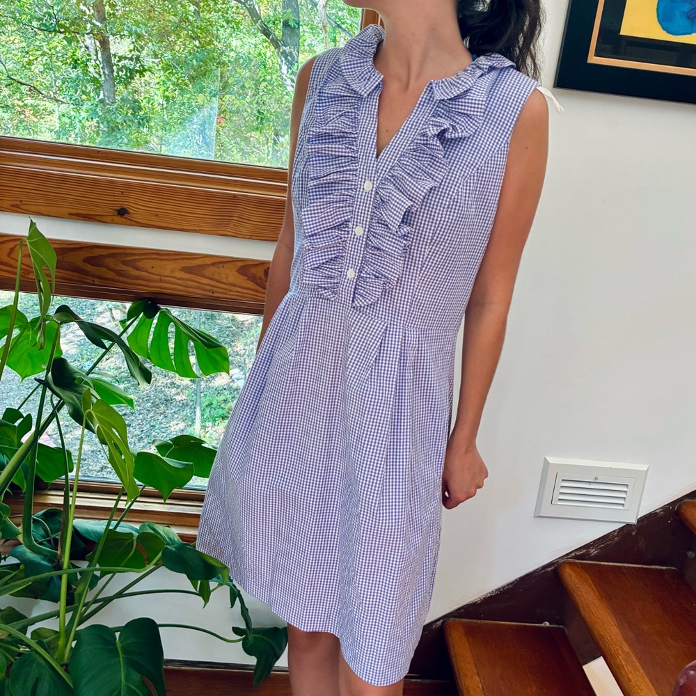 Vintage Karin Stevens Purple Gingham Dress